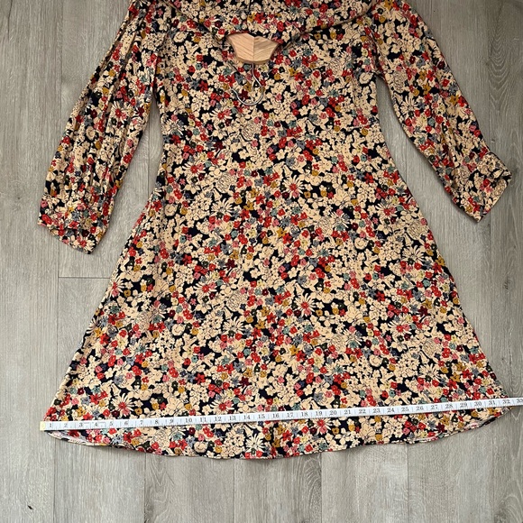 ZARA Basic Z1975 Denim Floral Dress NWT - Size S - Picture 10 of 12